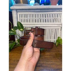 VGT LEATHER Belt,vintage leather belt,women leather belt,vintage brown belt